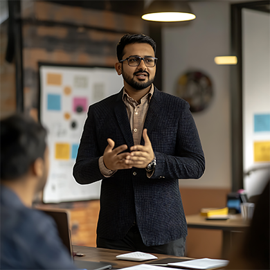 Computer course trainer teaching in Nikol